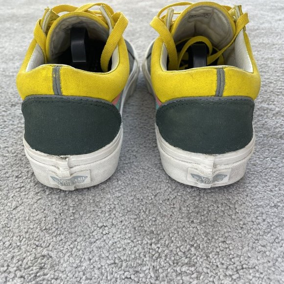 Vans Shoes Womens 8 Mens 6.5 Old Skool Skate Sneakers Neon Multicolor Colorblock - Picture 6 of 13